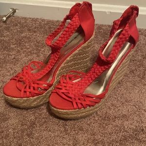 Coral Wedge Sandals